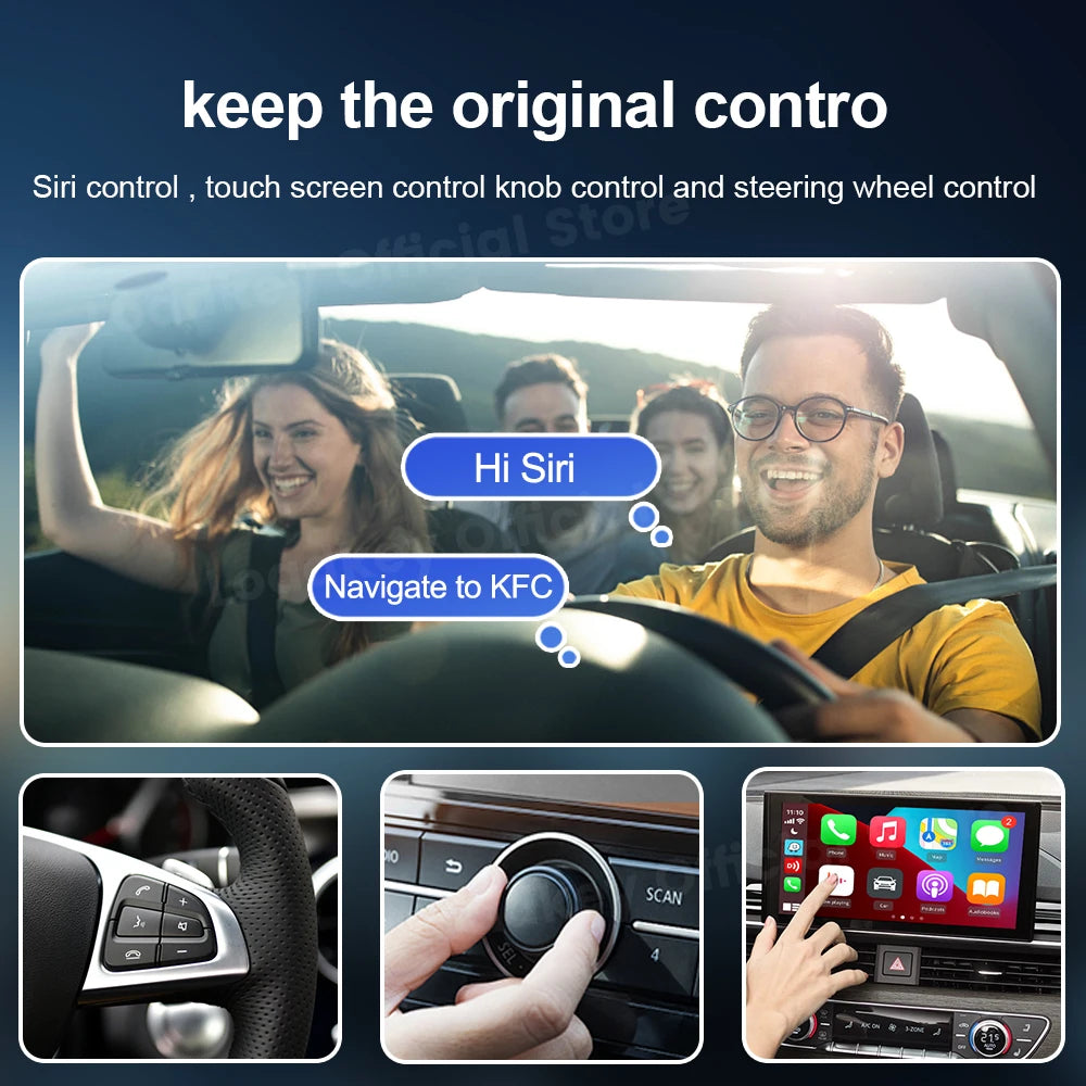 Wireless CarPlay & Android Auto 2-in-1 Adapter – 2Air Mini Ultra, 5.8GHz, GPS Support