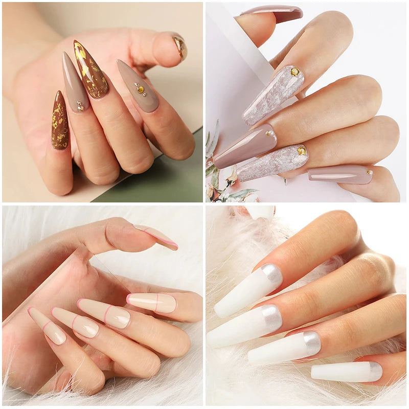 Complete Acrylic & Poly Gel Nail Kit with UV Lamp – Glitter Gel & Manicure Tools Set