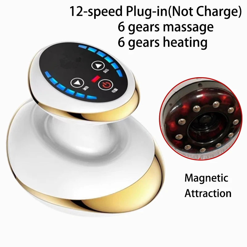 Electric Gua Sha Cupping Massager – Heated Suction, Fat Burner & Cellulite Remover