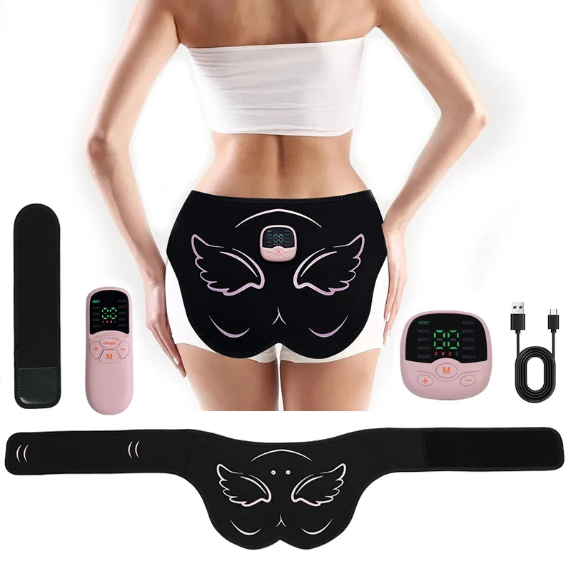Electric EMS Glute Trainer – Muscle Toner with Remote | 10 Modes, 30 Intensity Levels