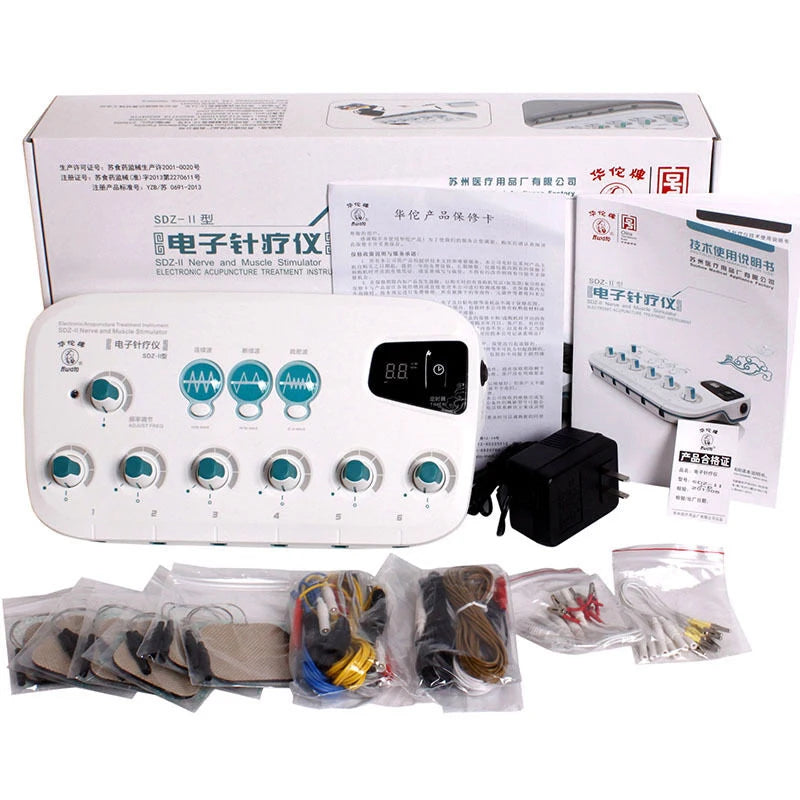 6 Channels Electric Hwato SDZ II Low-Frequency Electro Acupuncture Stimulator Acupuncture Needle Treatment for Nerve and Muscle