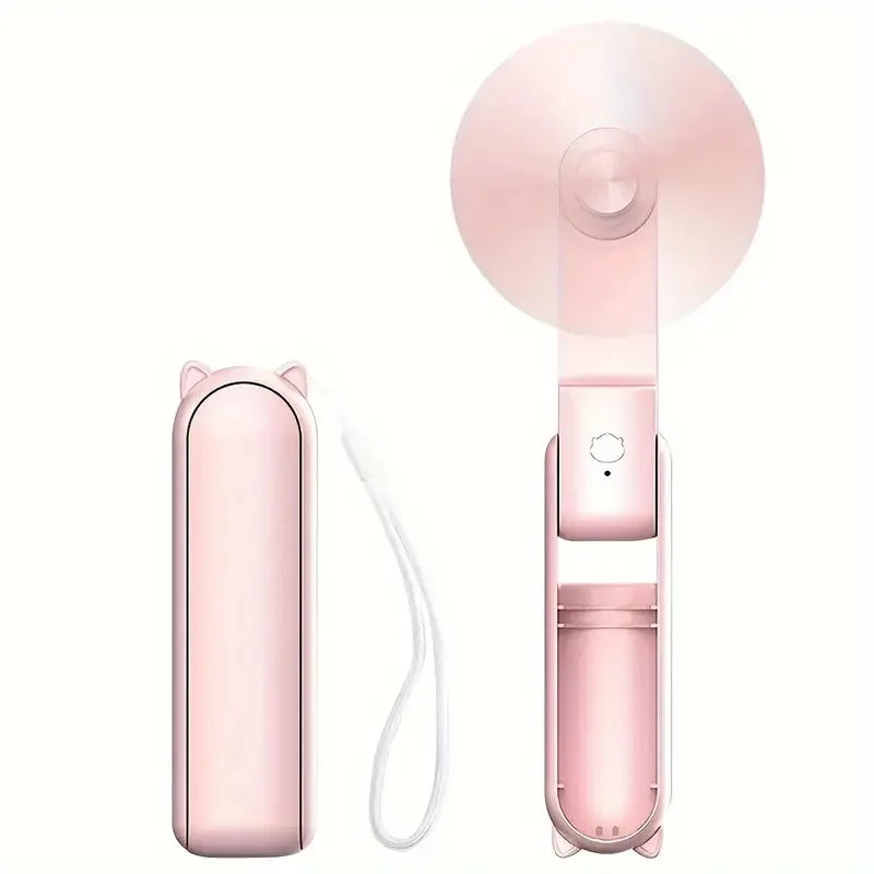 Compact Foldable Mini Fan with USB Charging – 3-Speed Adjustable, Perfect for Travel