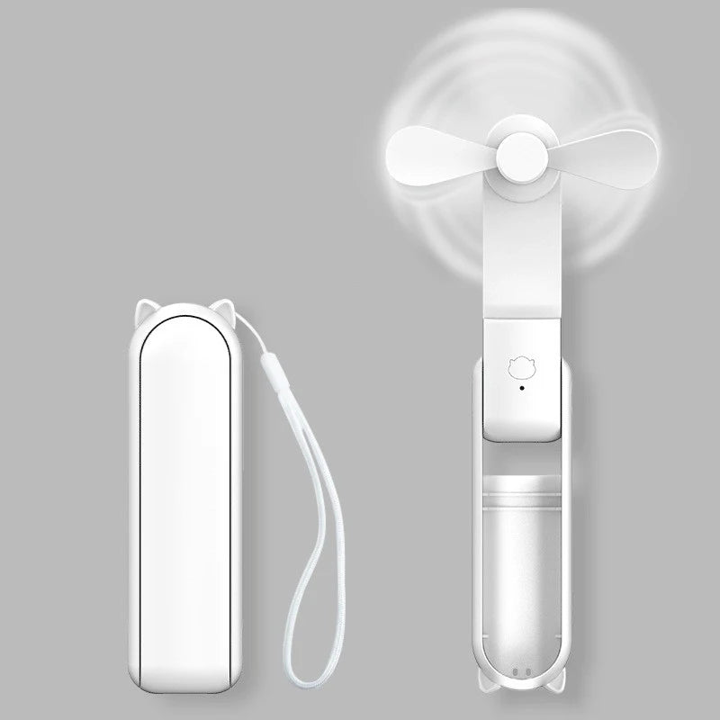 Compact Foldable Mini Fan with USB Charging – 3-Speed Adjustable, Perfect for Travel