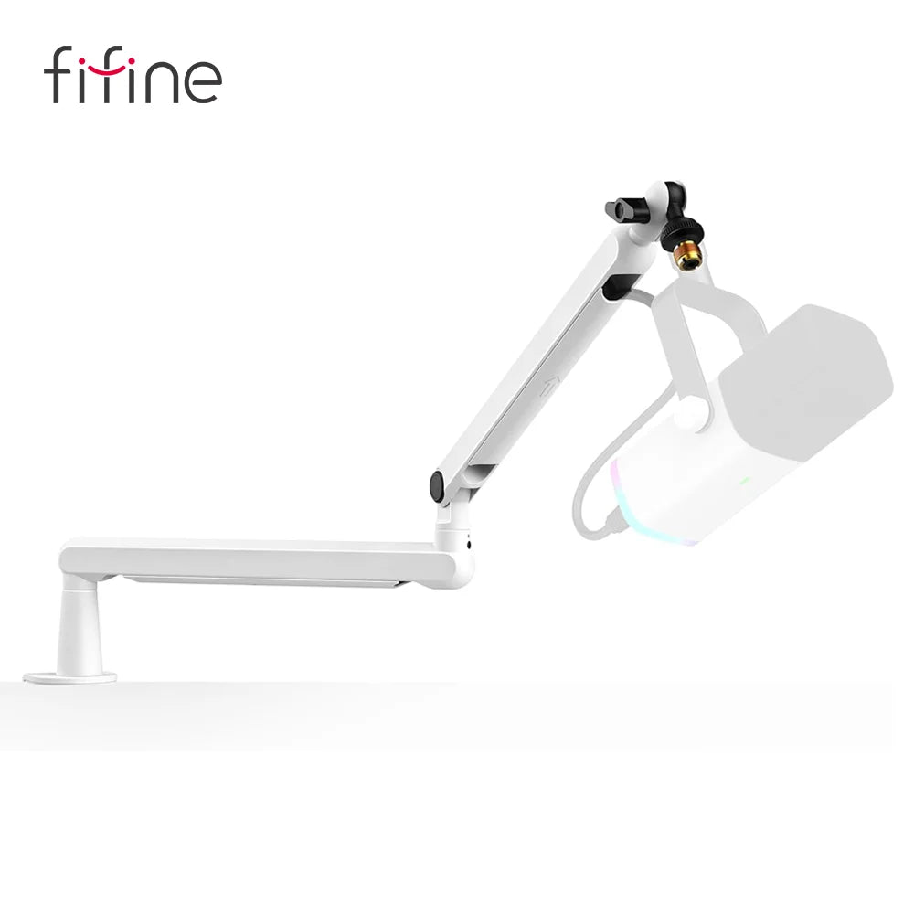 Adjustable Low-Profile Microphone Arm Stand with Desk Clamp & Cable Management – Compatible with K688, AM8, BM88