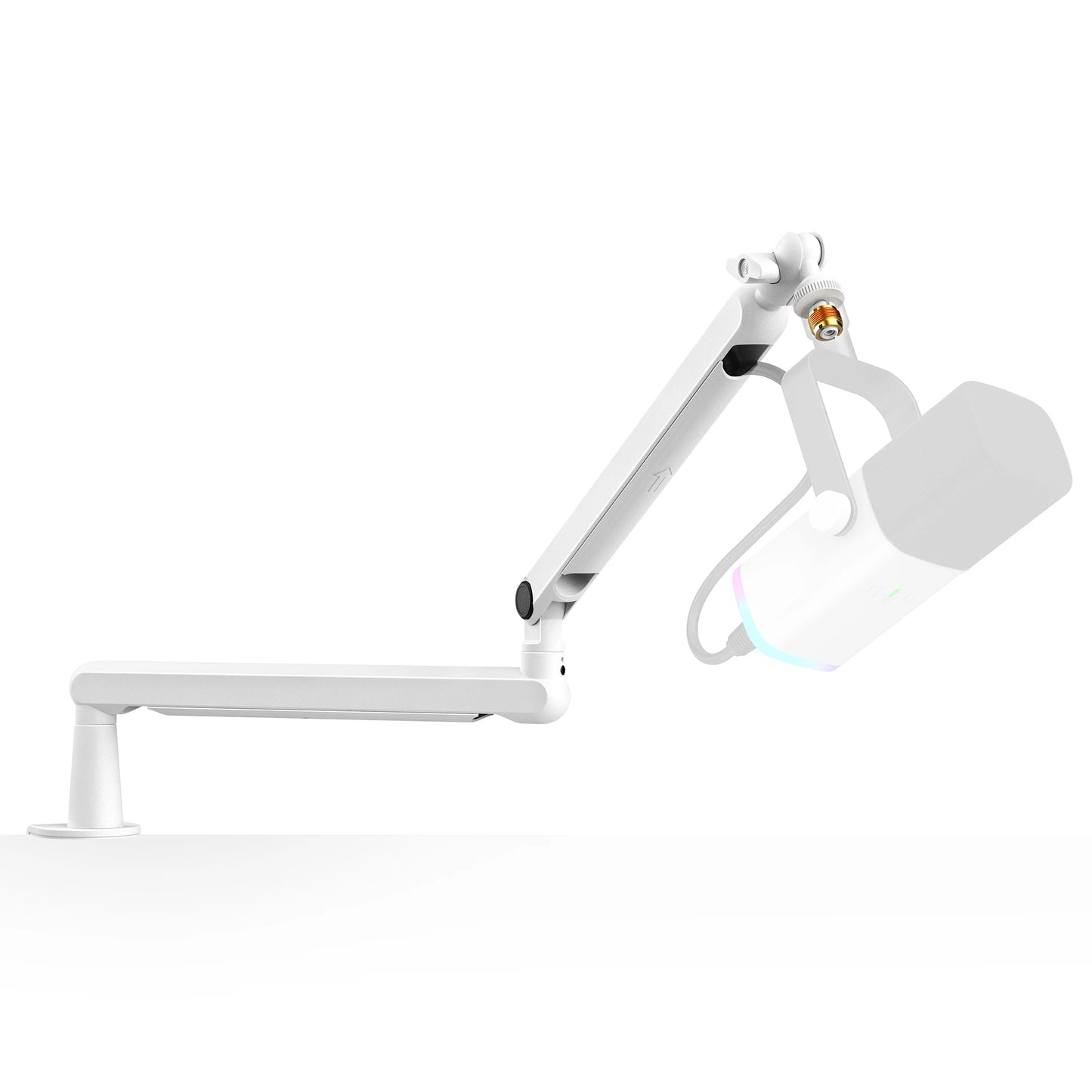 Adjustable Low-Profile Microphone Arm Stand with Desk Clamp & Cable Management – Compatible with K688, AM8, BM88