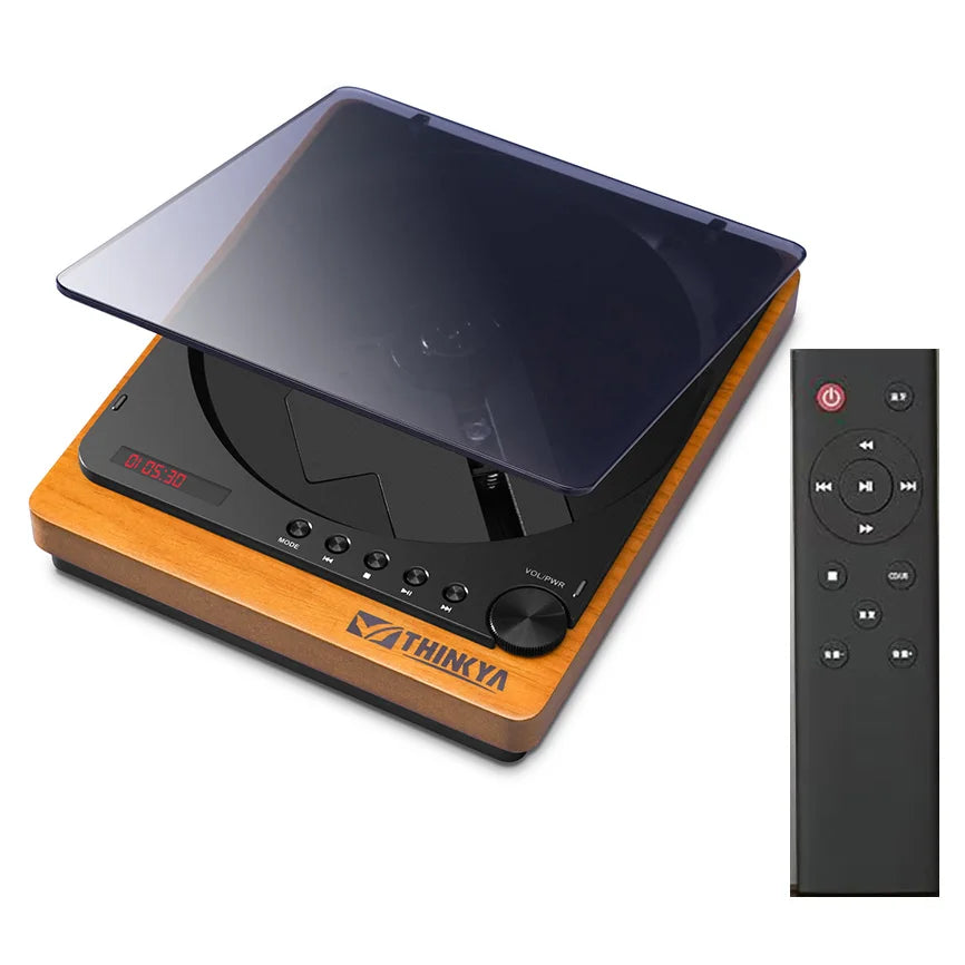 Premium Wooden HiFi CD Player – Bluetooth 5.1, Digital Optical, USB, Infrared Remote