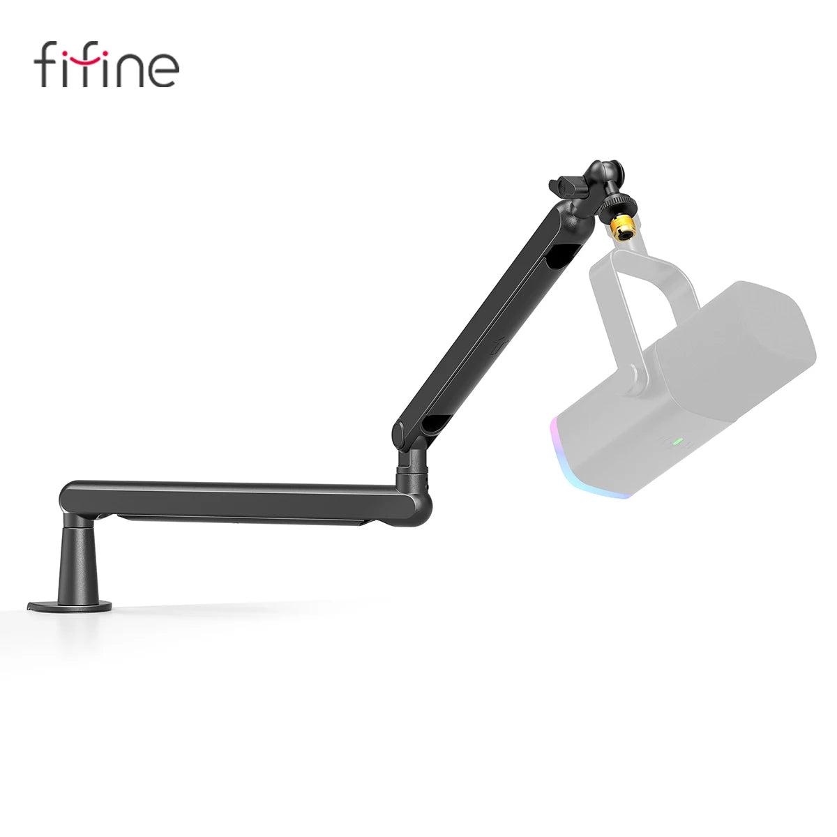 Adjustable Low-Profile Microphone Arm Stand with Desk Clamp & Cable Management – Compatible with K688, AM8, BM88