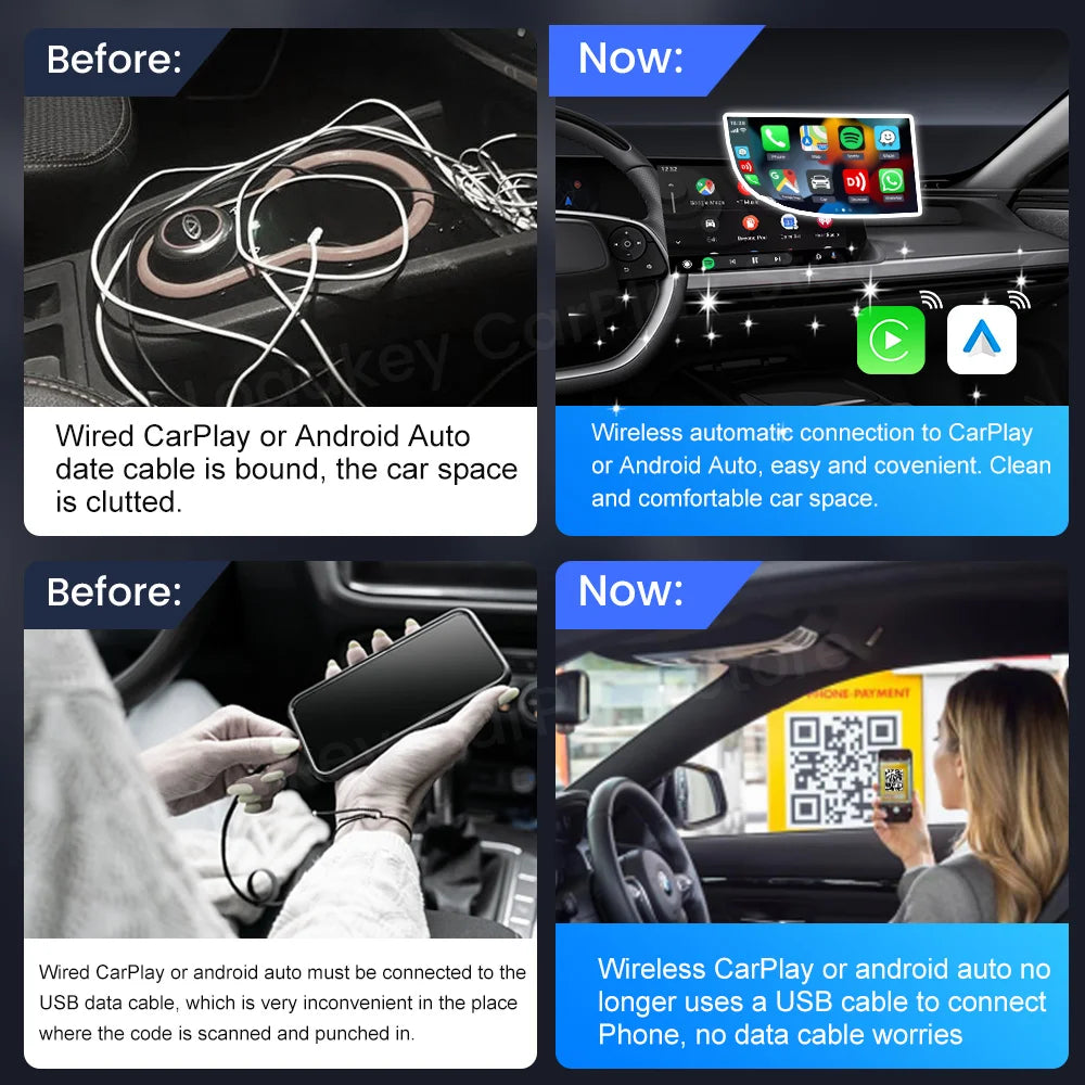 Wireless CarPlay & Android Auto 2-in-1 Adapter – 2Air Mini Ultra, 5.8GHz, GPS Support