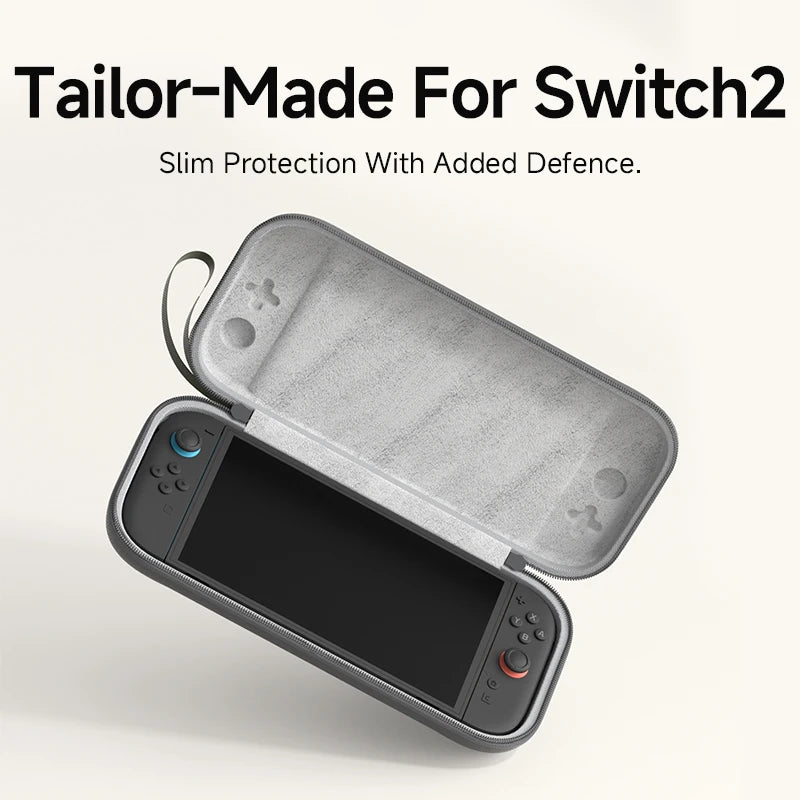 Portable Carrying Case for Switch 2 – Travel Bag with Game Cartridge Storage