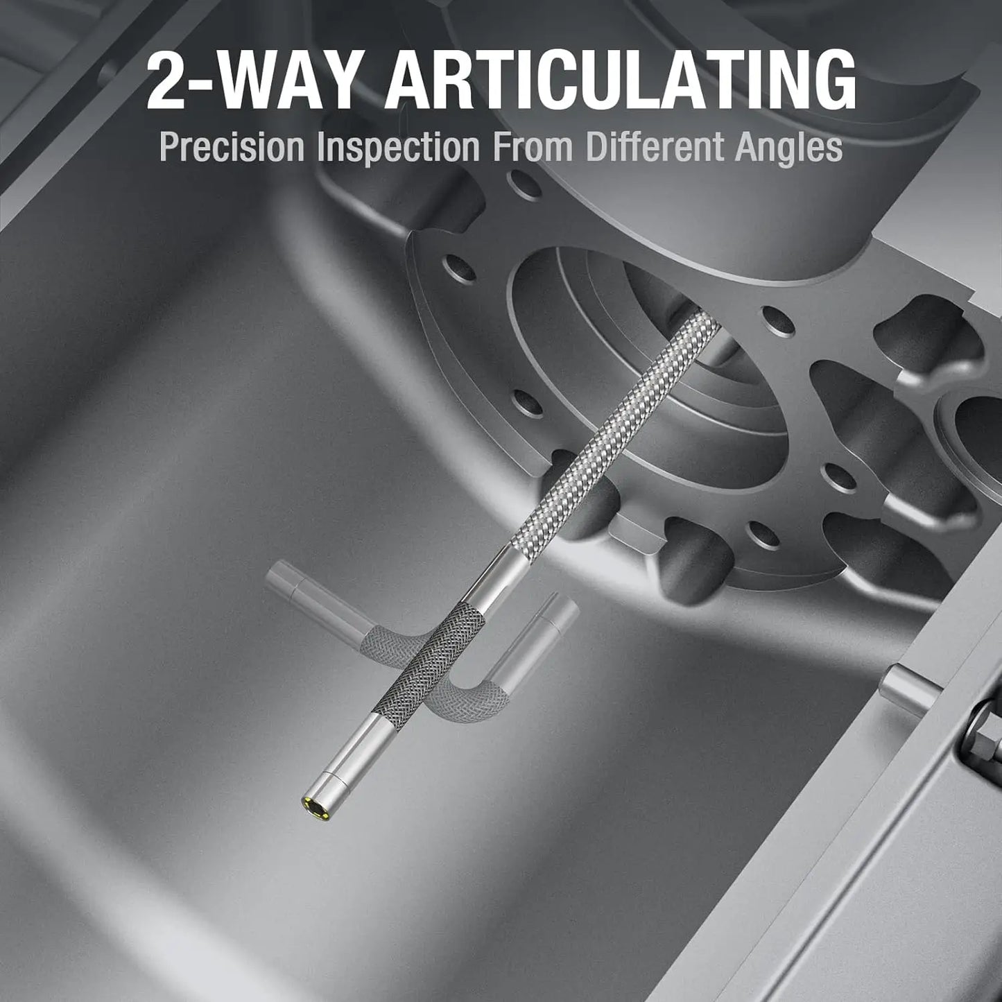 Professional TD500 Endoscope Camera 1080P 3.9mm Lens 5 Inch IPS Borescope Two Way 360° Steering WiFi Articulating Inspection Tool