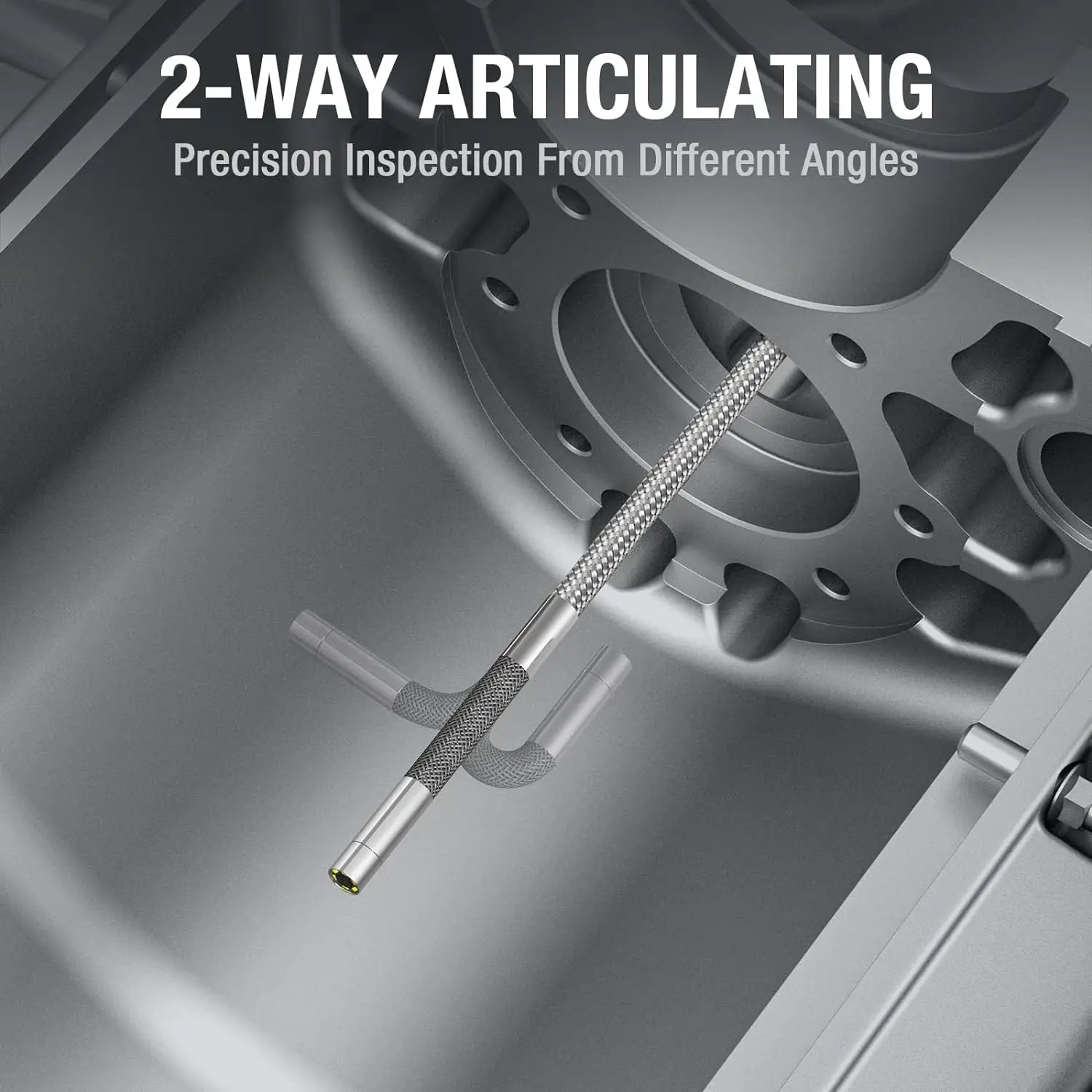 Professional TD500 Endoscope Camera 1080P 3.9mm Lens 5 Inch IPS Borescope Two Way 360° Steering WiFi Articulating Inspection Tool