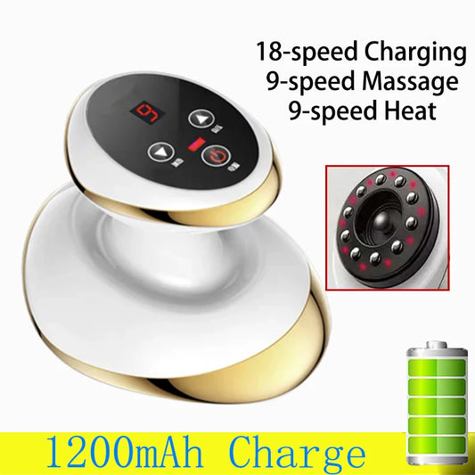 Electric Gua Sha Cupping Massager – Heated Suction, Fat Burner & Cellulite Remover
