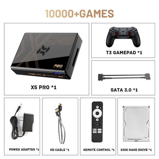 Super Console X5 Pro 4TB Retro Game Console Plug & Play 16000+ Games PS2/Wii/N64