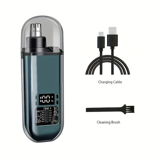 Men's USB Rechargeable Nose & Ear Hair Trimmer – Compact, Fast Charging