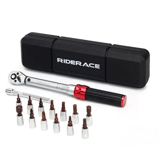 15-Piece Dual Direction Bicycle Torque Wrench Set | 2–24Nm 1/4" Allen & Socket Tool Kit
