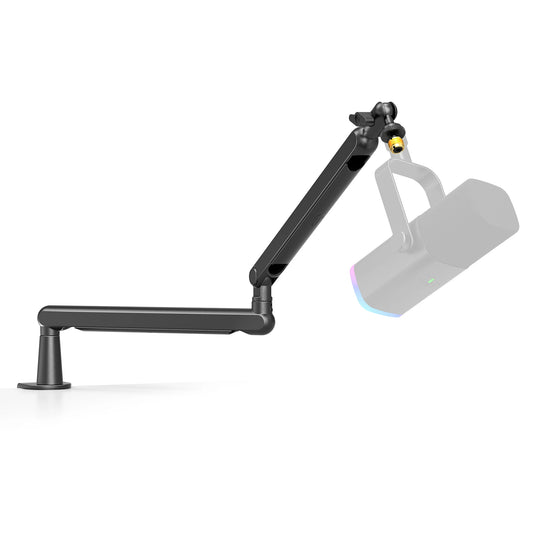 Adjustable Low-Profile Microphone Arm Stand with Desk Clamp & Cable Management – Compatible with K688, AM8, BM88