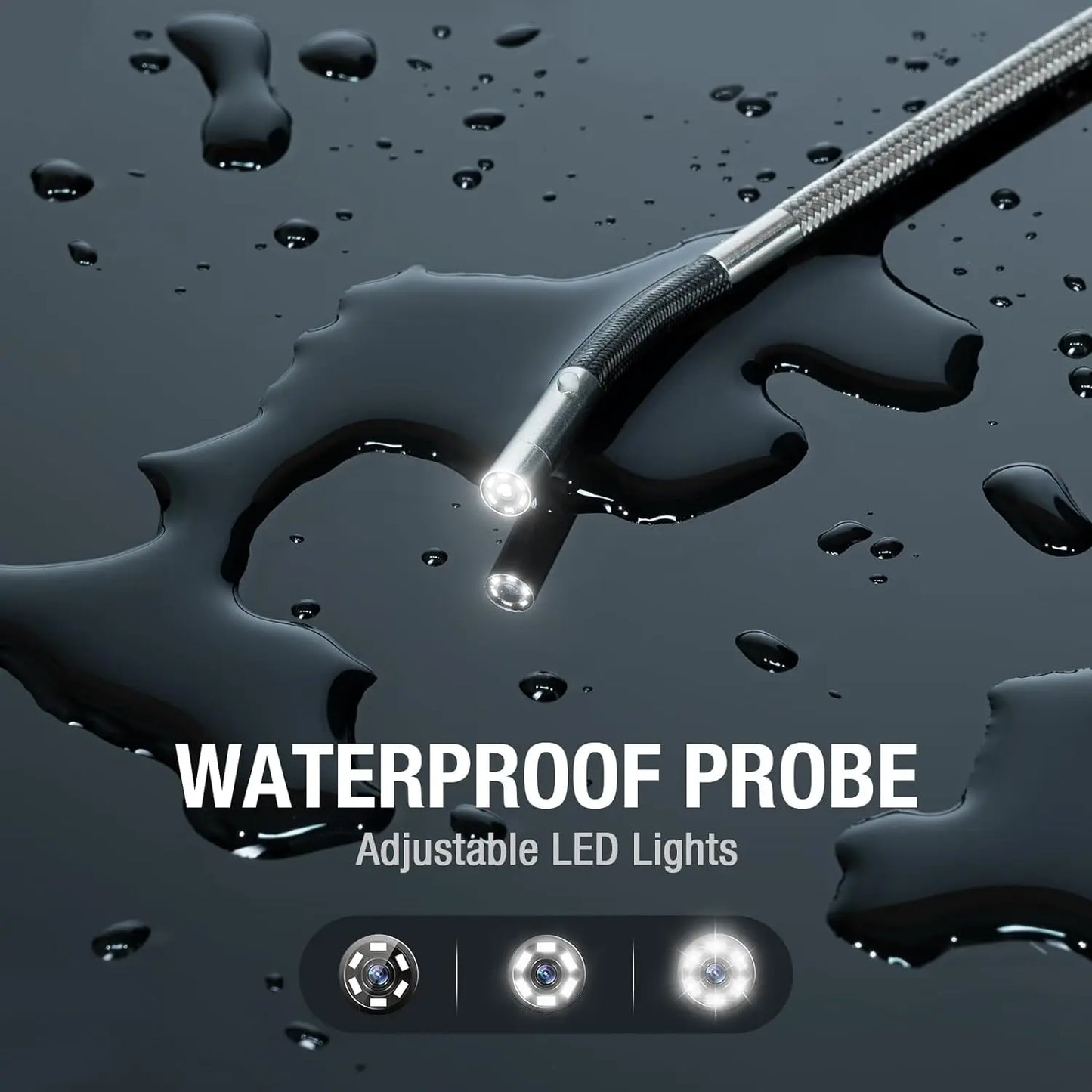 Professional TD500 Endoscope Camera 1080P 3.9mm Lens 5 Inch IPS Borescope Two Way 360° Steering WiFi Articulating Inspection Tool