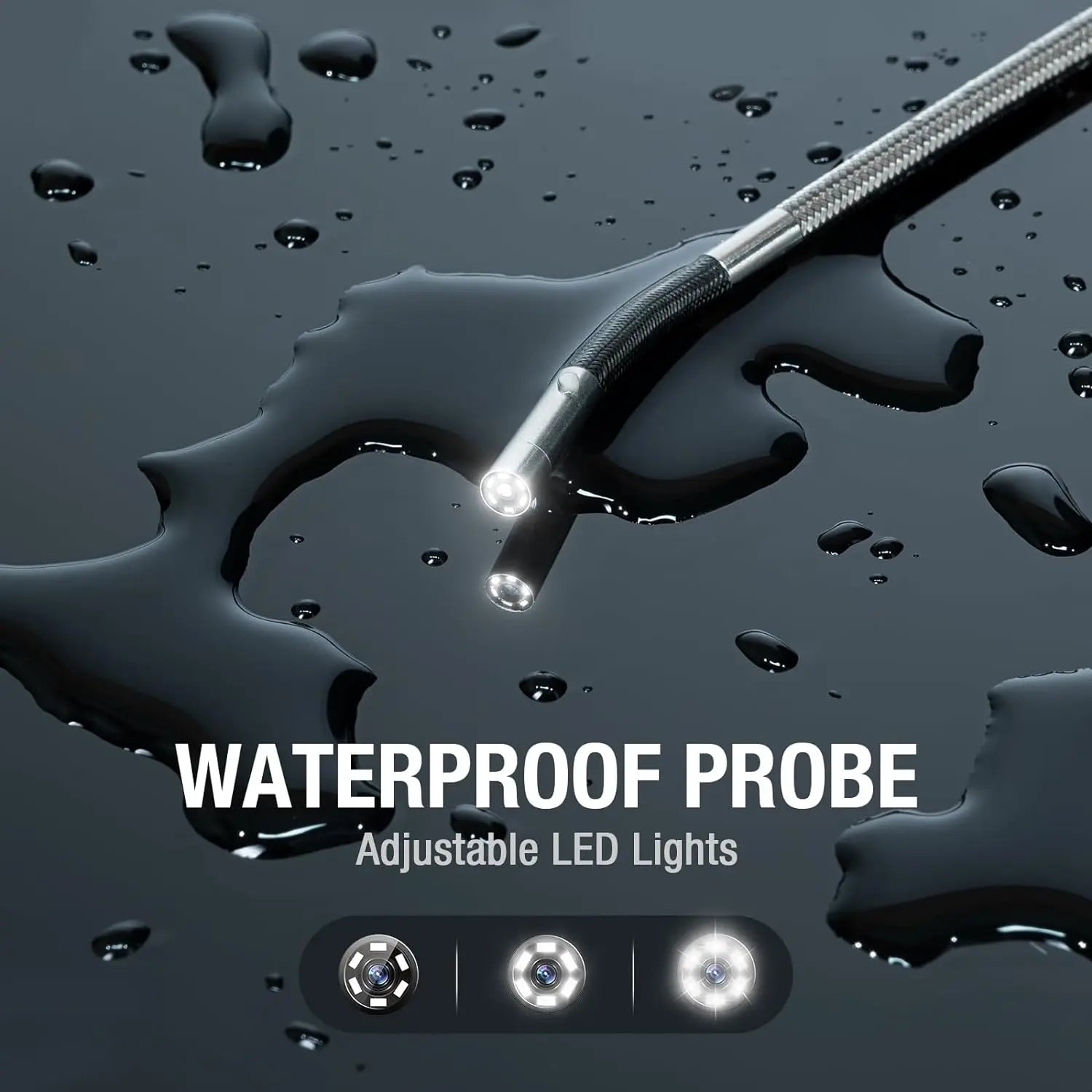 Professional TD500 Endoscope Camera 1080P 3.9mm Lens 5 Inch IPS Borescope Two Way 360° Steering WiFi Articulating Inspection Tool