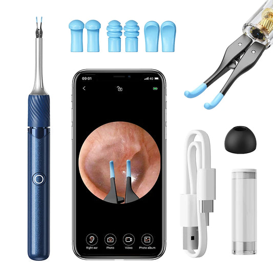Ear Wax Removal Tool with Camera – 12MP Visual Ear Cleaner + Tweezers & Ear Picks