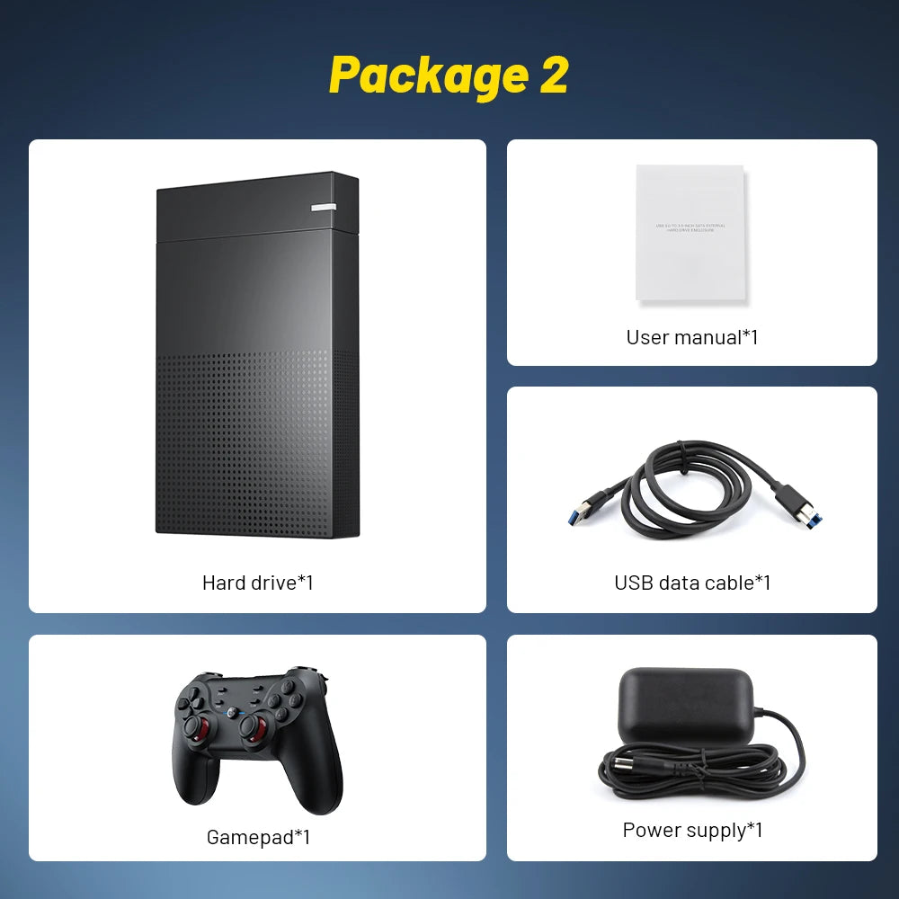 6 in 1 4TB Gaming HDD 75000+ Retro Video Games with Hyperspin Launchbox Teknoparrot for PS5 PS4 PS3 PS2 PSP WII WII U.Et
