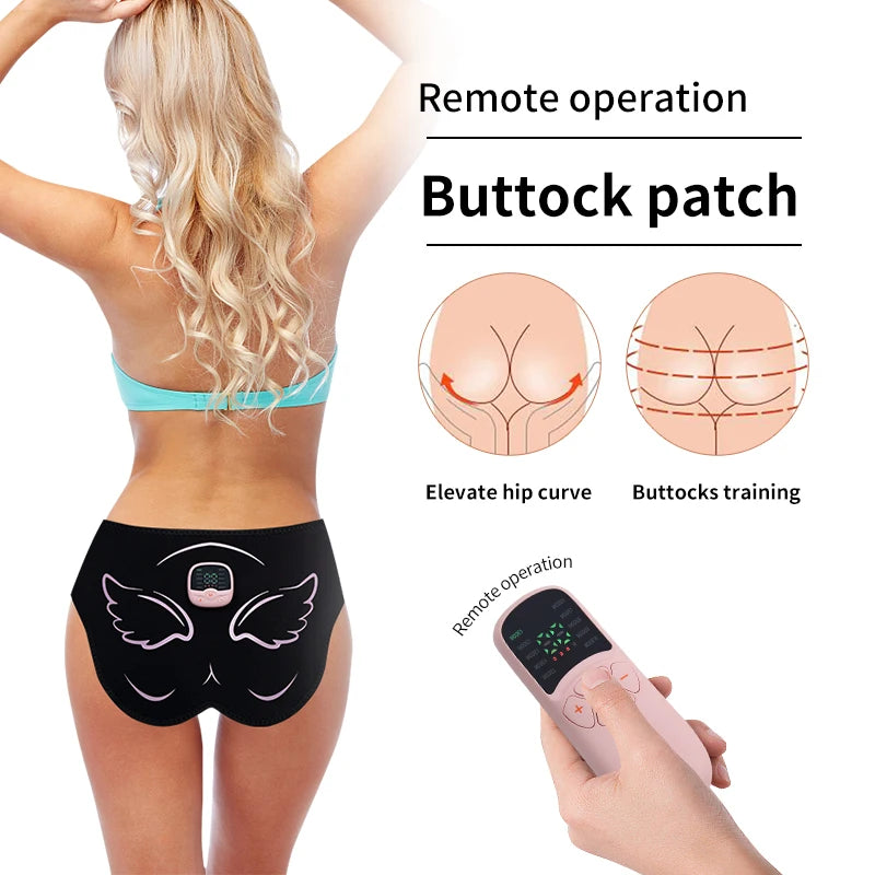 Electric EMS Glute Trainer – Muscle Toner with Remote | 10 Modes, 30 Intensity Levels