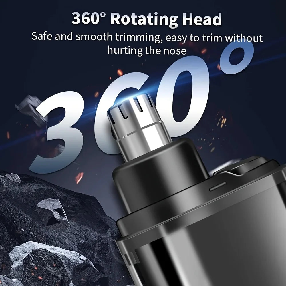 Men's USB Rechargeable Nose & Ear Hair Trimmer – Compact, Fast Charging