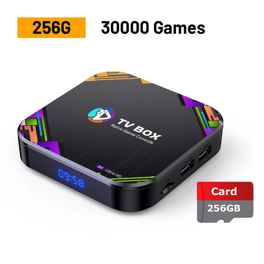 Super Console X8 Retro Game Console with 30000 Games for PS1/PSP/DC/N64/MAME Game TV Box 8K HD Output with Controller